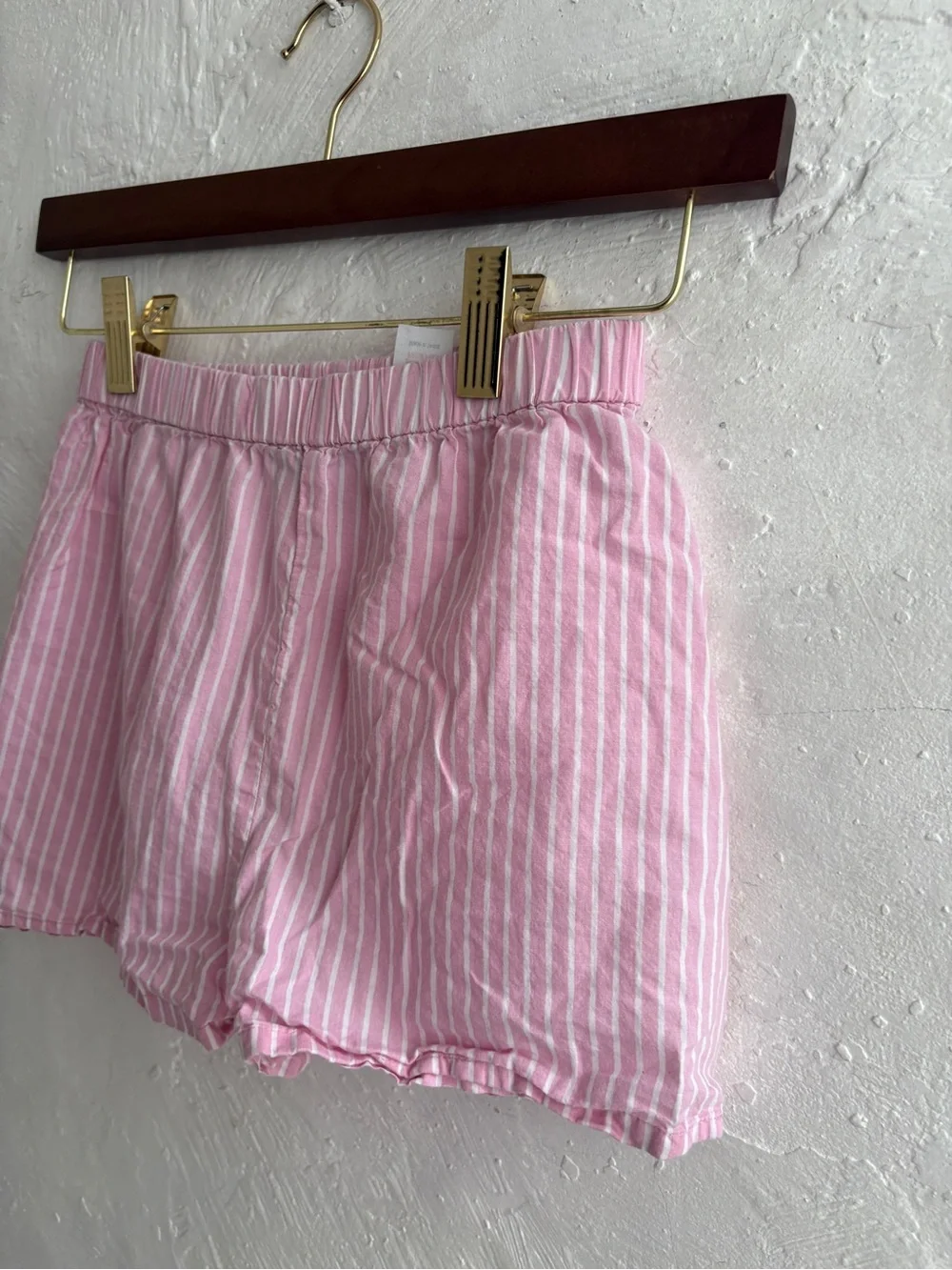 Girls 100% cotton striped shorts